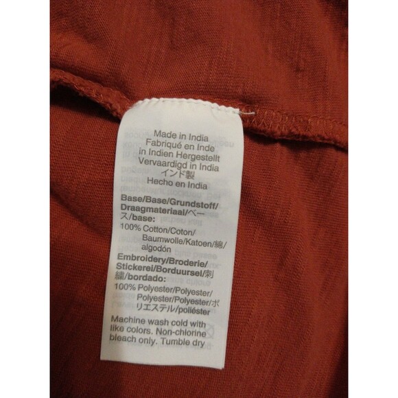 J crew eyelet Flutter sleeve top Paprika md Paprika Boho Feminine Cottage Core - Picture 6 of 6